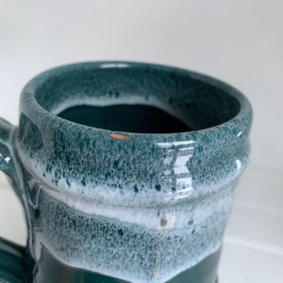 OLD Deneen Pottery Love Your Melon Coffee Mug Green - Picture 7 of 8